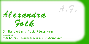 alexandra folk business card